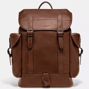 Coach Brown Leather Hitch Backpack
